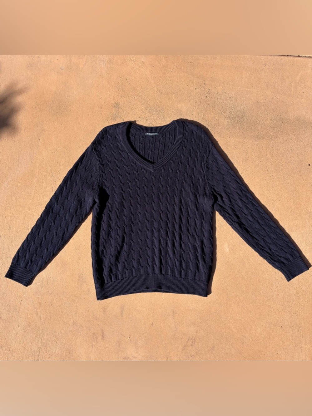 Brandy Melville Navy V-Neck Sweater